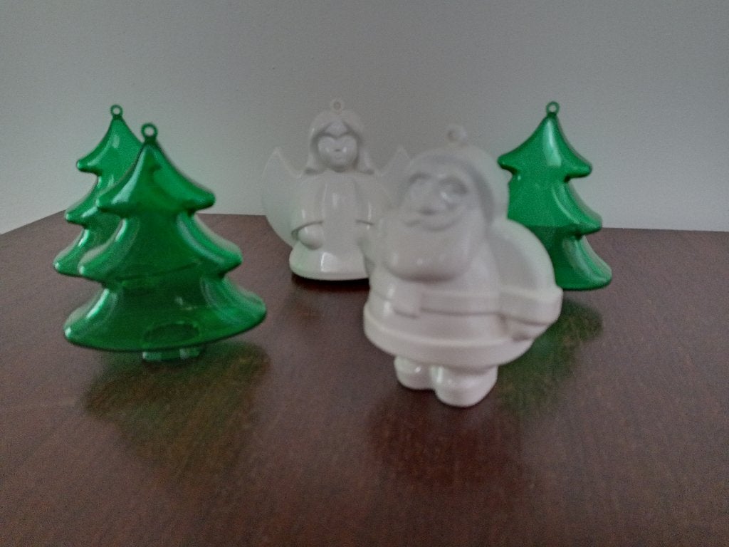 Leuke vintage / retro plastic, kunststof kerstfiguren, Ophalen of Verzenden, Zo goed als nieuw