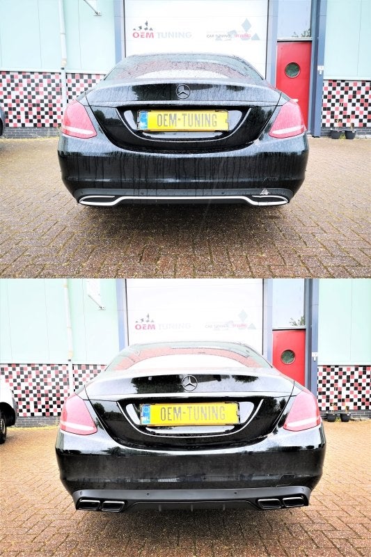 Diffuser W205 S205 C63 Style 14‑18 Black Std Bumper, Ophalen of Verzenden