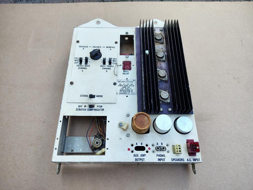 Versterker/ 556 Wurlitzer 1050/ 3600/ 3700/3800 jukebox, Verzenden, Gebruikt, 1950 tot 1960, Seeburg