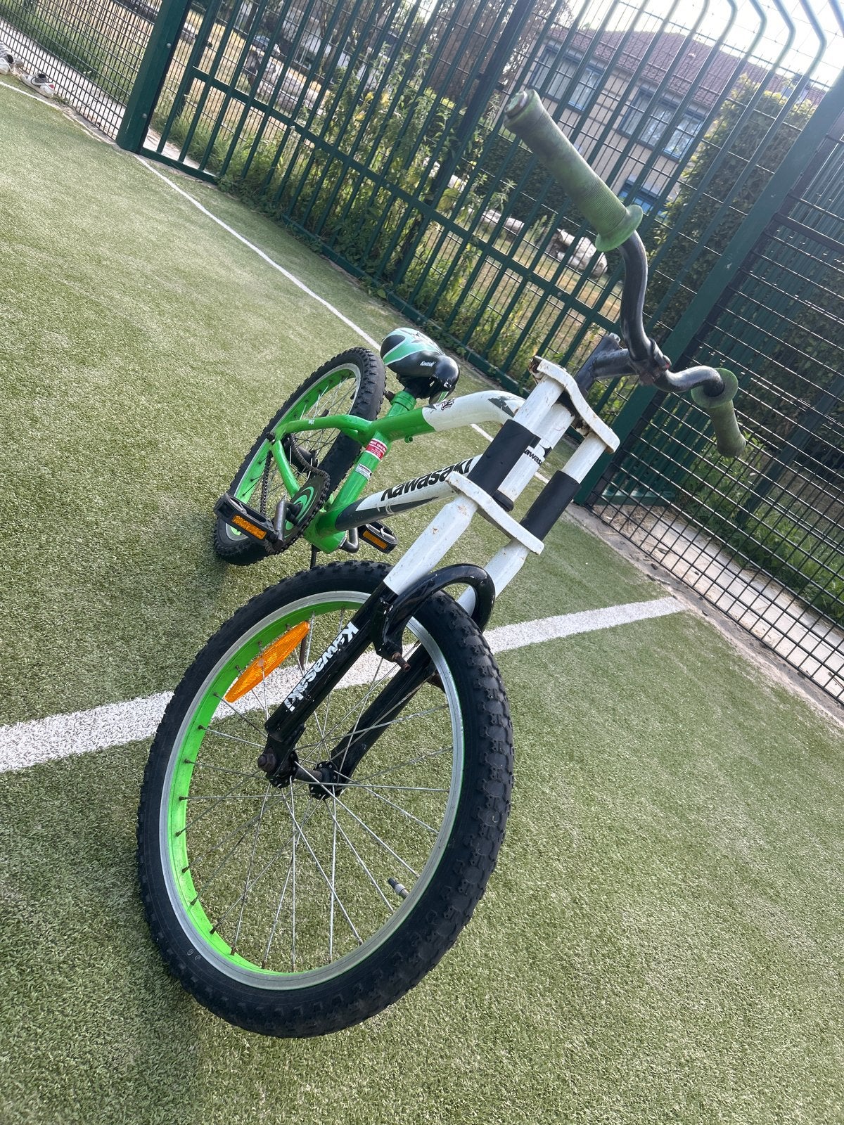 Kawasaki kinderfiets met terugtraprem, Ophalen, Gebruikt, Terugtraprem, 16 tot 20 inch