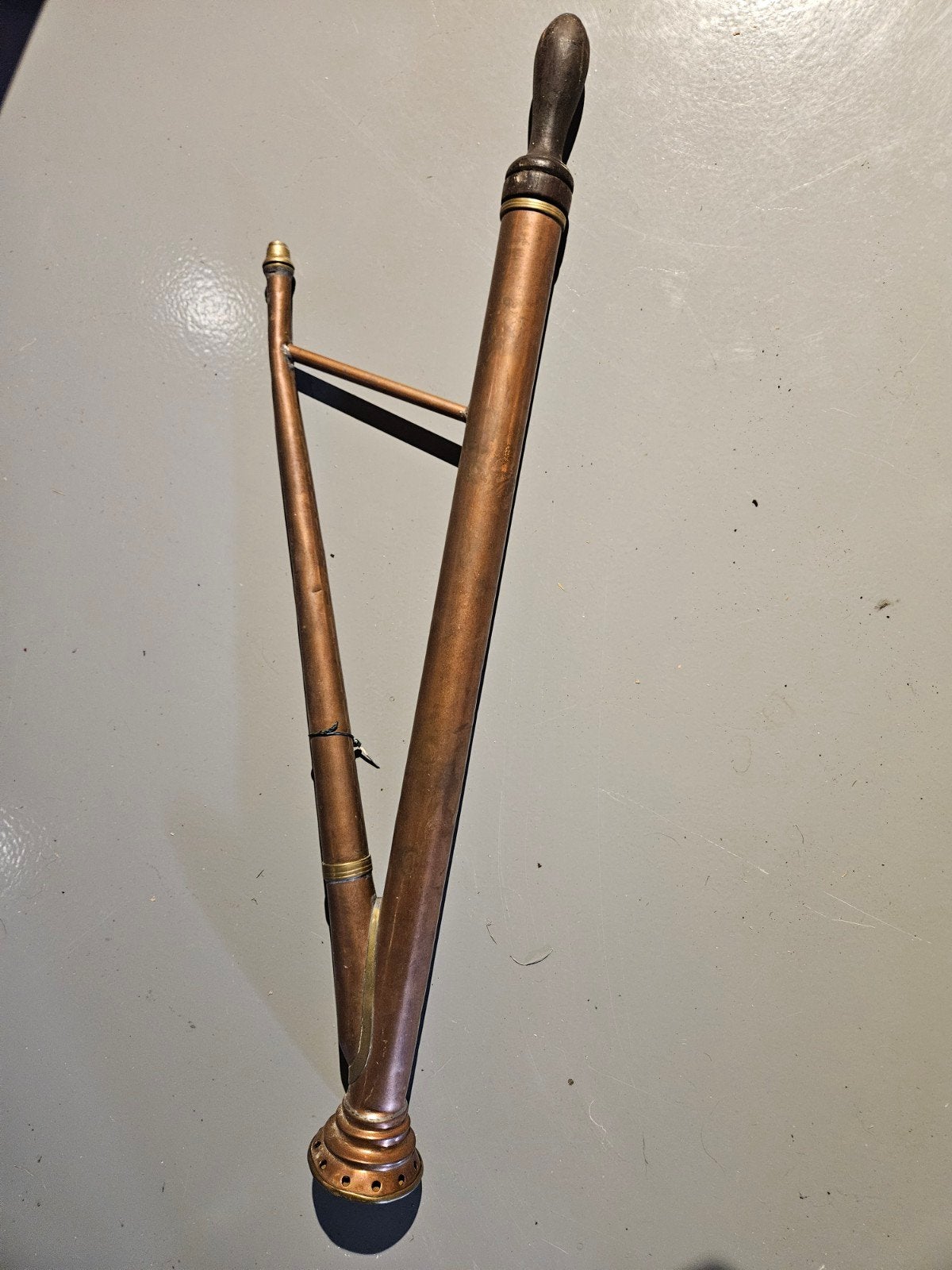 Antieke Koperen ruitensproeier - 88 cm, Ophalen of Verzenden