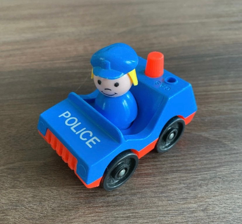 Fisher-Price Little People politieauto met figuurtje, Ophalen of Verzenden, Gebruikt, Auto of Voertuig