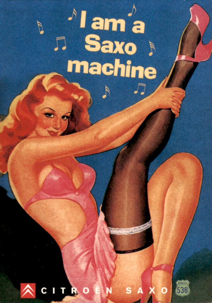 I am a saxo machine, dame , kousen, sexy, uitdagend, Verzenden, 1980 tot heden, Ongelopen, Overige thema's