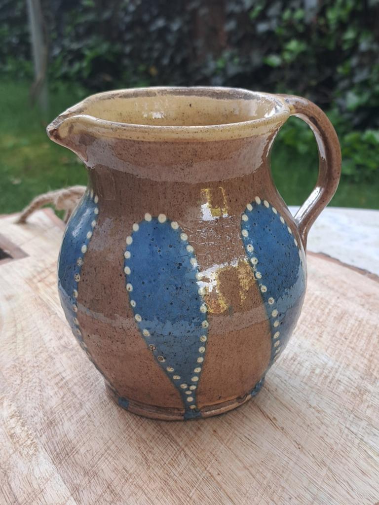 Antieke wijn water schenk kan geglazuurd brocante tuin, Ophalen of Verzenden