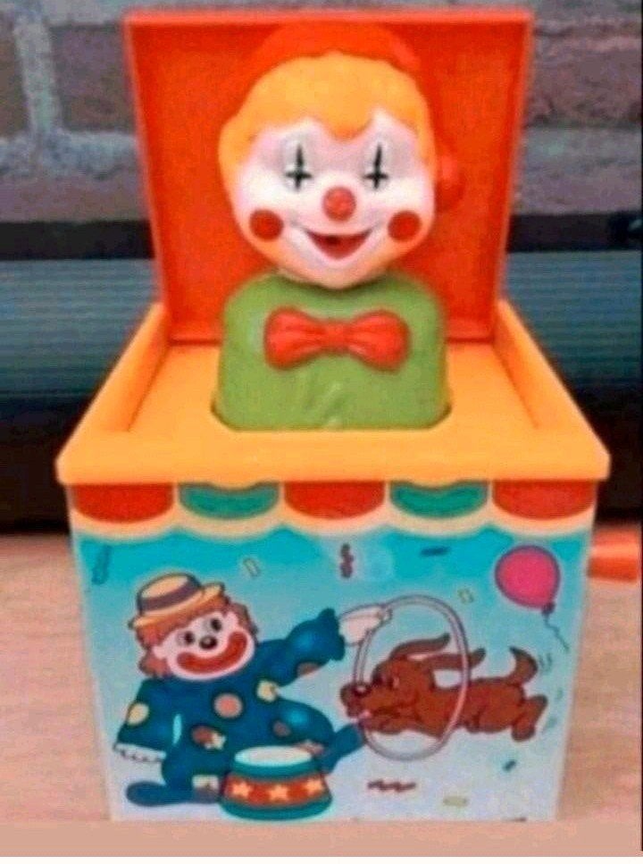 Redbox Clown jack in the box10cm hoog 1986 vintage, Ophalen, Overige typen