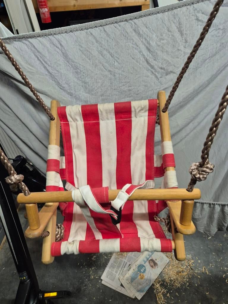 Houten kinder schommel met veiligheidsriem, Ophalen of Verzenden