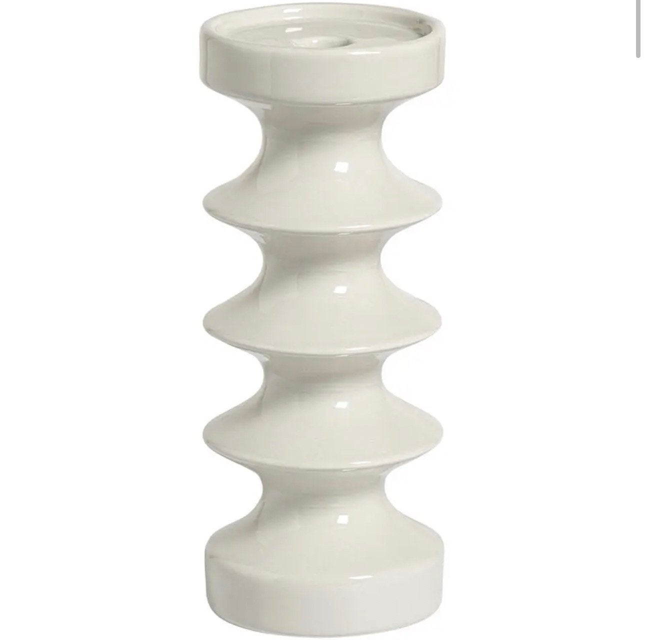 Twee kaarshouders beige, Ophalen, Zo goed als nieuw, Beige, Overige materialen