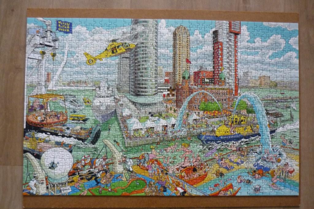Ravensburger Cities of the world '' ROTTERDAM '' 925 - 1 st., Ophalen of Verzenden, 500 t/m 1500 stukjes, Gebruikt, Legpuzzel