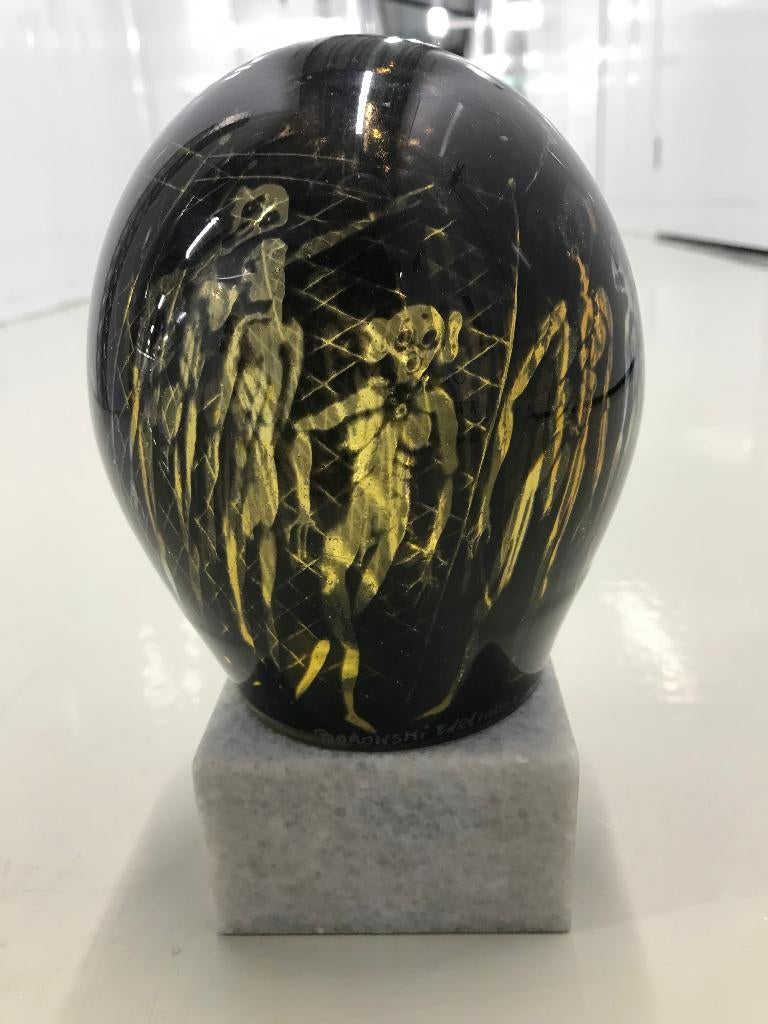 rond paarsglazen object borowski udo edelmann, Ophalen of Verzenden