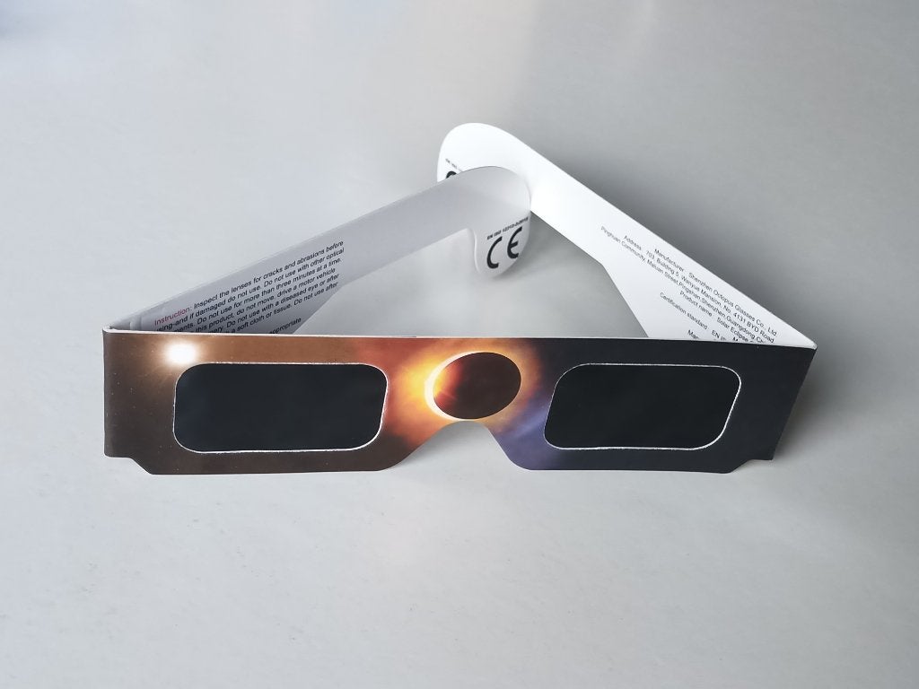 Zonsverduistering Eclipsbril ISO12312 CE gecertificeerd'26, Overige merken, Zonnebril, Zwart, Nieuw