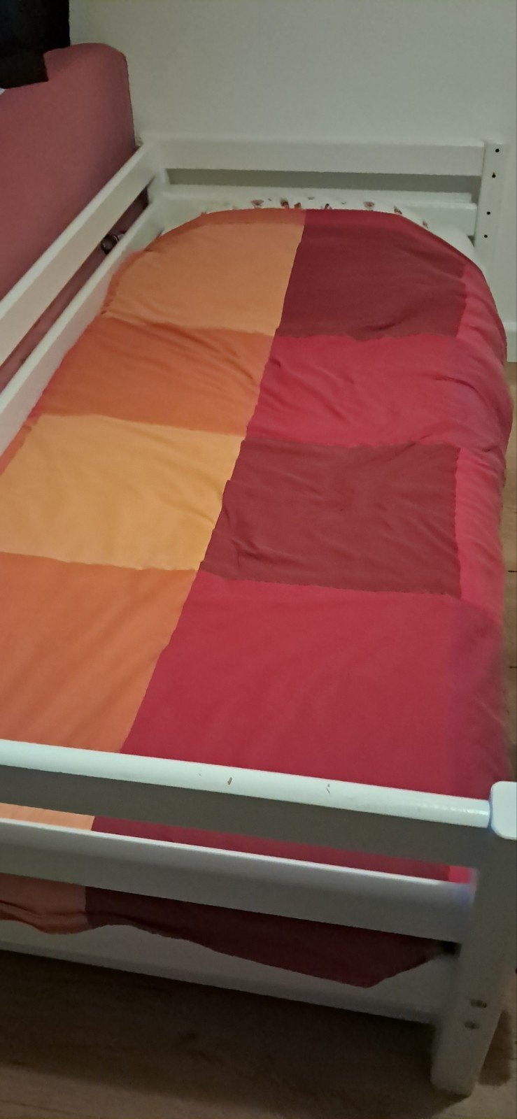 Flexa 90x200 eenpersoonsbed met onderschuifbed, Ophalen, 90 cm, Eenpersoons, Wit