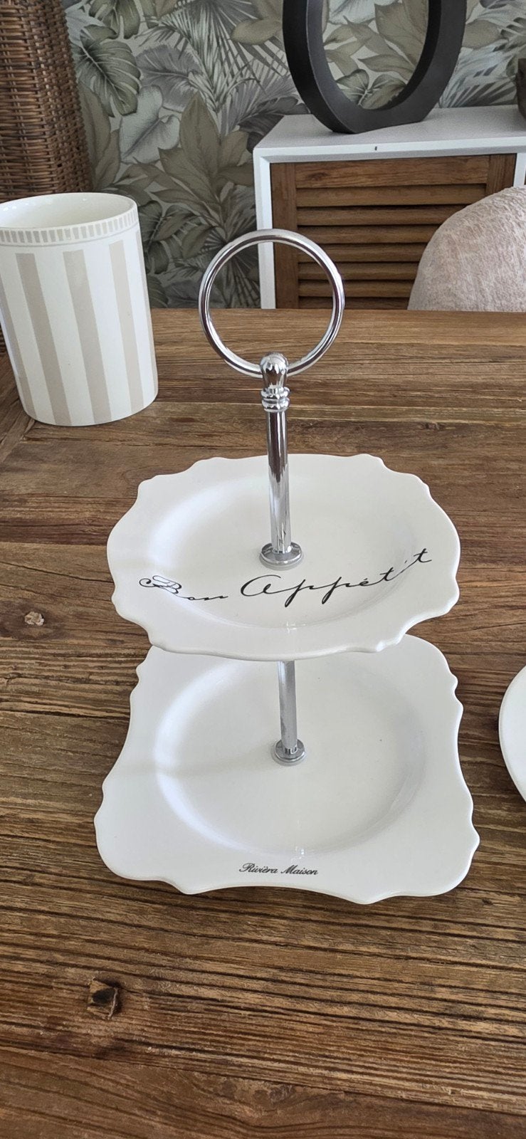 Riviera Maison etagere 'Bon Appetit', Ophalen, Overige merken, Keramiek, Zo goed als nieuw