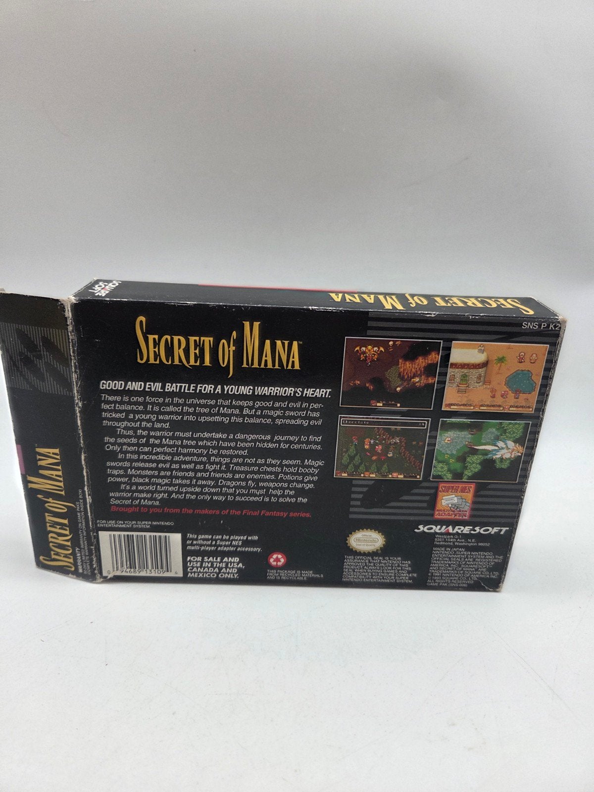 Secret of Mana SNES - Compleet met doos en handleiding, Gebruikt, Onbekend, Eén computer, Ophalen of Verzenden