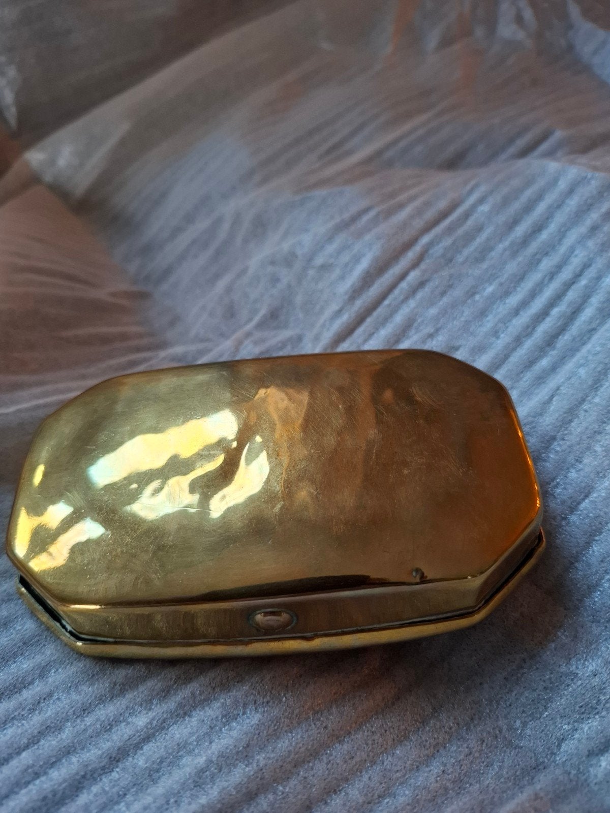 Koperen tabaksdoos, Antiek en Kunst, Ophalen of Verzenden, Koper