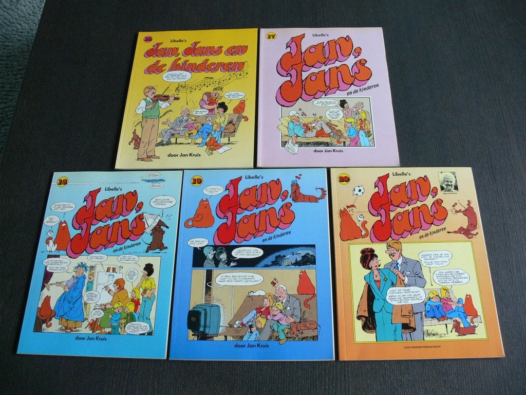 Jan, Jans en de kinderen - deel 16 t/m 20, Meerdere stripboeken, Verzenden, Zo goed als nieuw