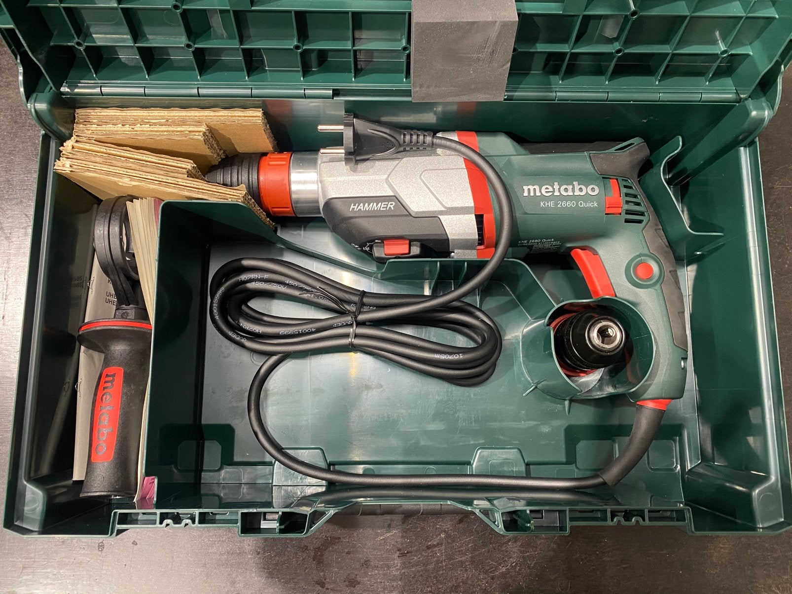 Metabo KHE2660 Quick boormachine en klopboor nieuw in koffer, 600 watt of meer, Boor- en/of Breekhamer, Ophalen of Verzenden, Zo goed als nieuw