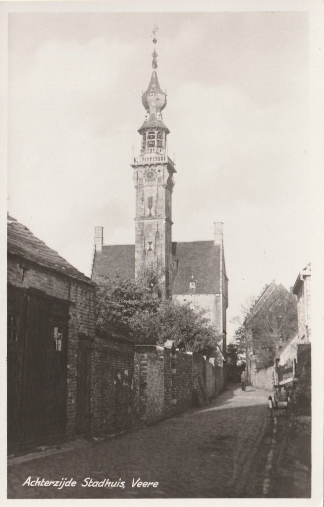 VEERE Stadhuis 1956, Verzenden, 1940 tot 1960, Gelopen, Zeeland