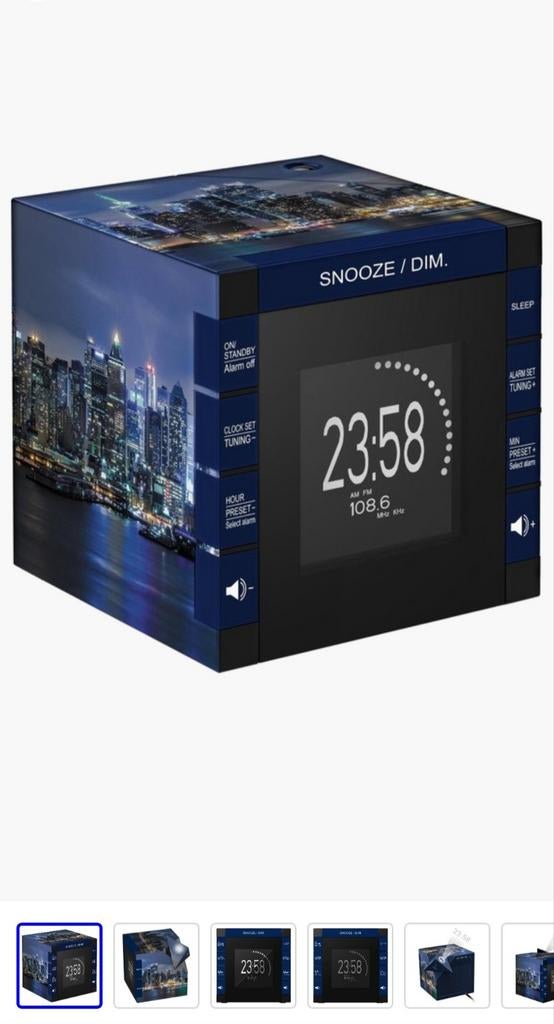 Bigben Sound Radio Wekker met Projectie - Zo goed als nieuw, Ophalen of Verzenden, Zo goed als nieuw, Digitaal