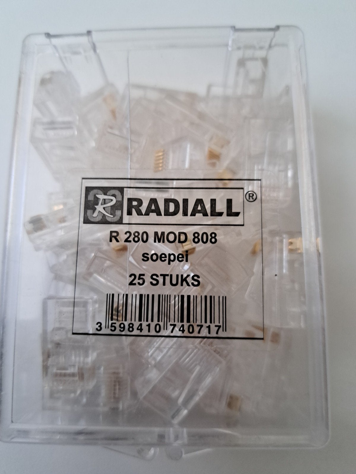 Radiall Plug - Connector RJ45 R280MOD808, Computers en Software, Pc- en Netwerkkabels, Ophalen of Verzenden