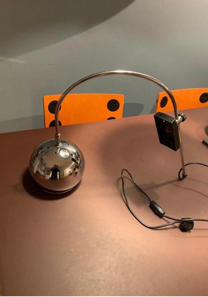 Vintage Space Age boogwandlamp Arc, GEPO.520, Huis en Inrichting, Lampen | Wandlampen, Ophalen of Verzenden, Zo goed als nieuw