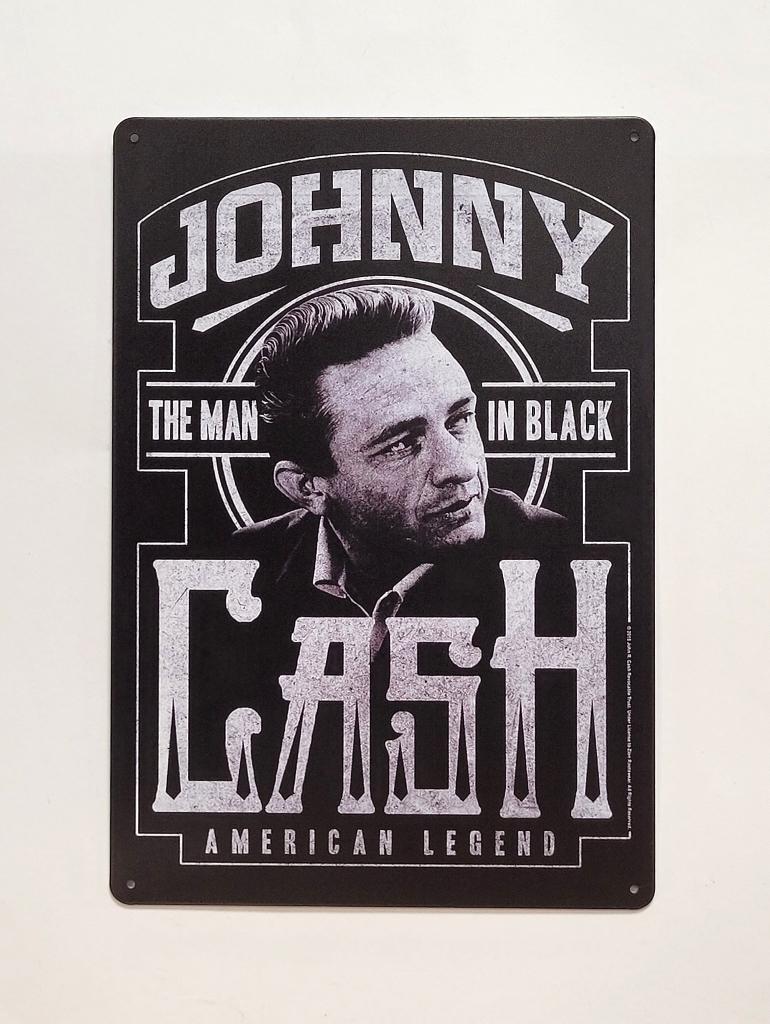 Johnny Cash man in black reclamebord van metaal wandbord, Info@deconoord.nl, Deco Noord, Nieuw, Ophalen of Verzenden