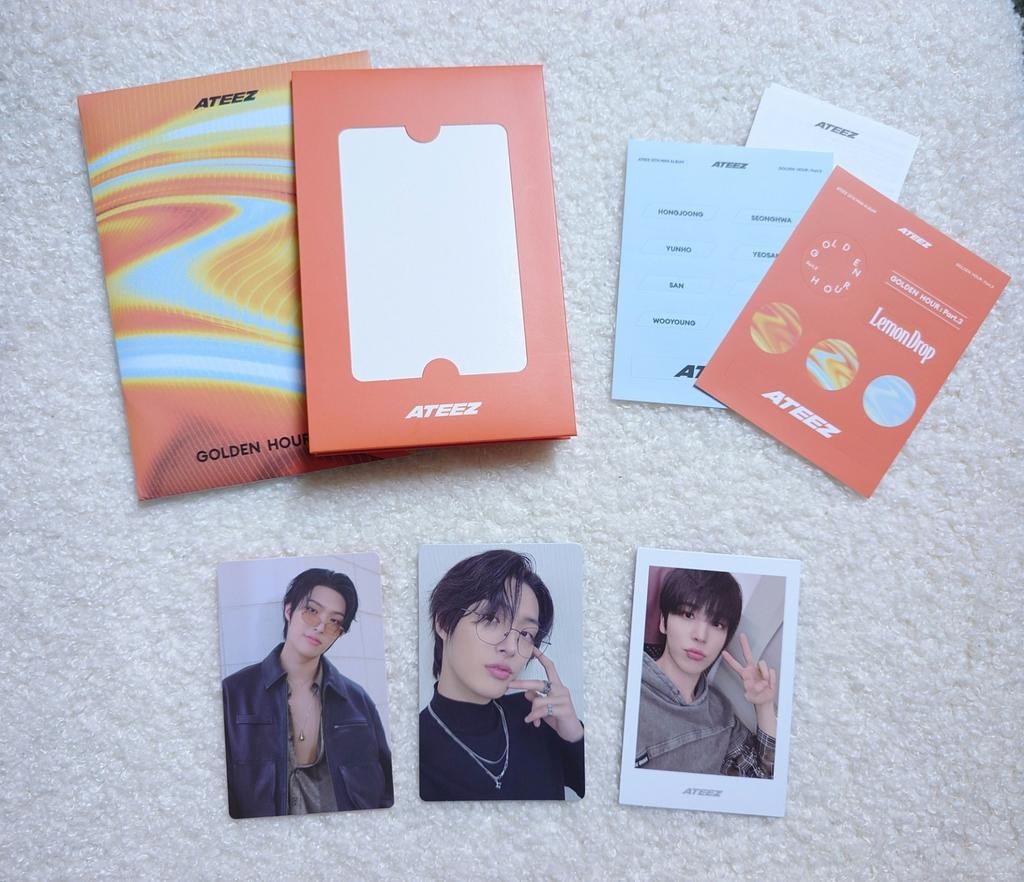 Ateez golden hour part 3 poca Mingi/Yunho, Verzenden, Zo goed als nieuw, Foto of Kaart