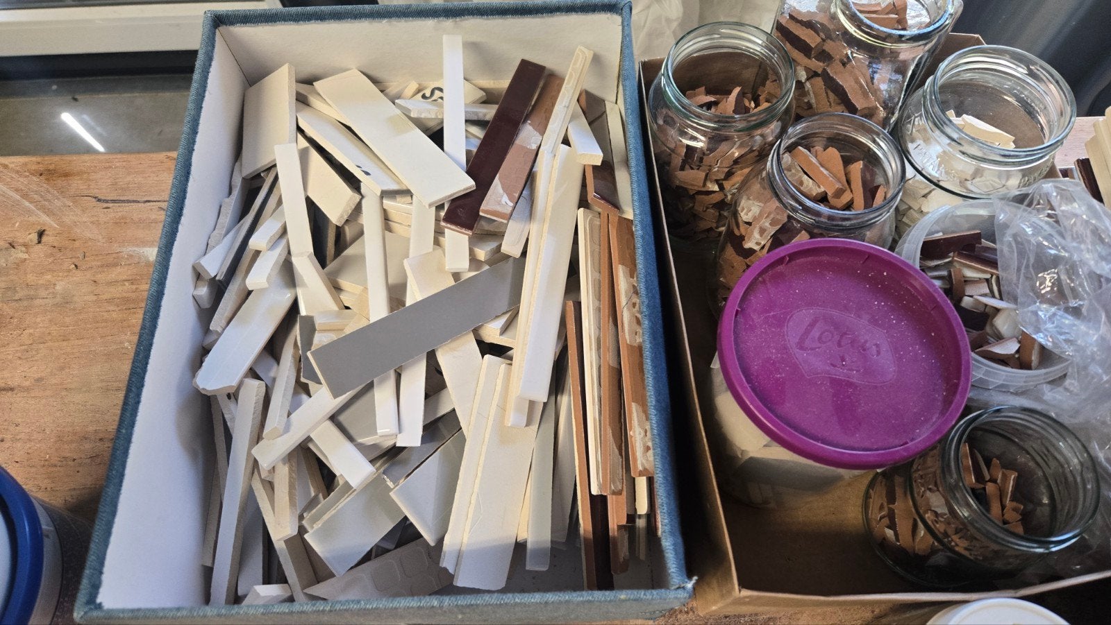 Mozaïek Tegels en Gereedschap - Complete Set, Ophalen, Gebruikt, Overige typen
