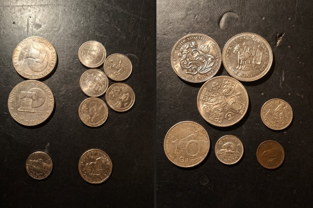 16 munten wereld – VS, VK, Canada e.a., Ophalen of Verzenden, Noord-Amerika, Zilver