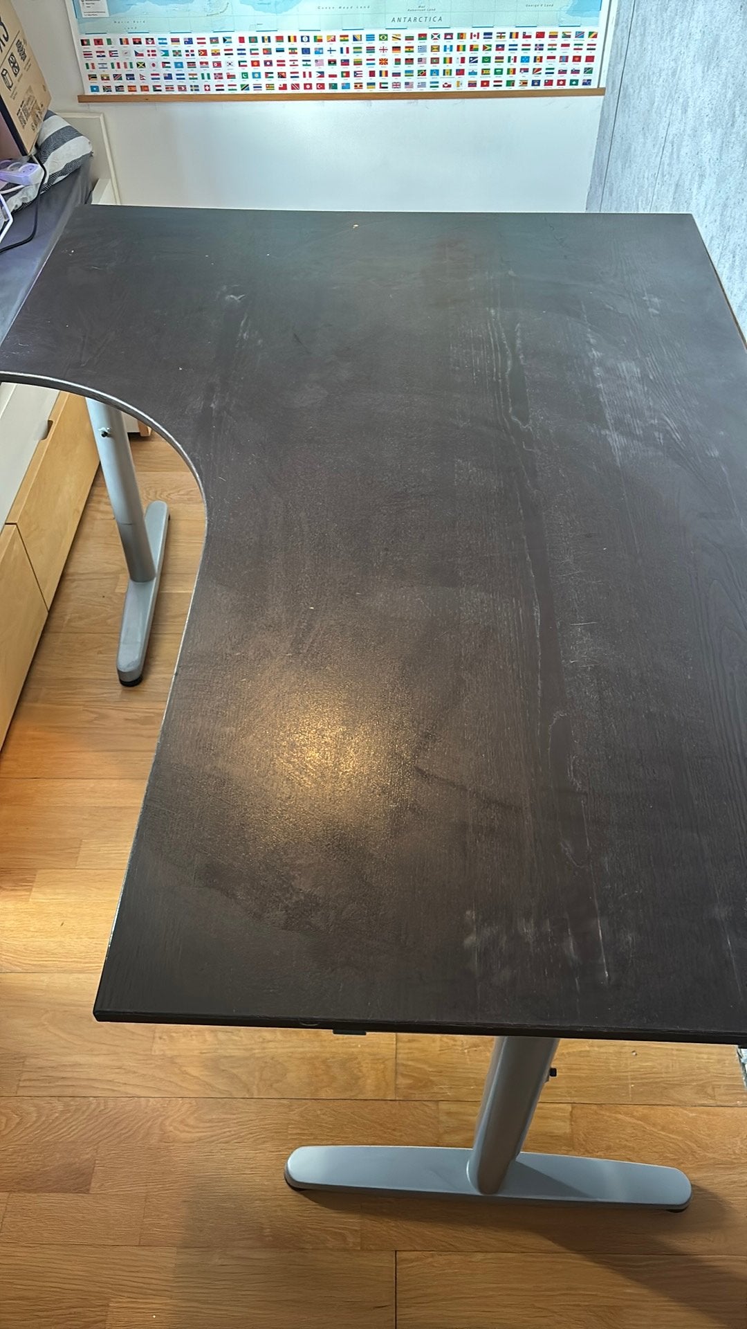 Ikea galant hoekbureau, Ophalen, Zwart, Gebruikt, Hout