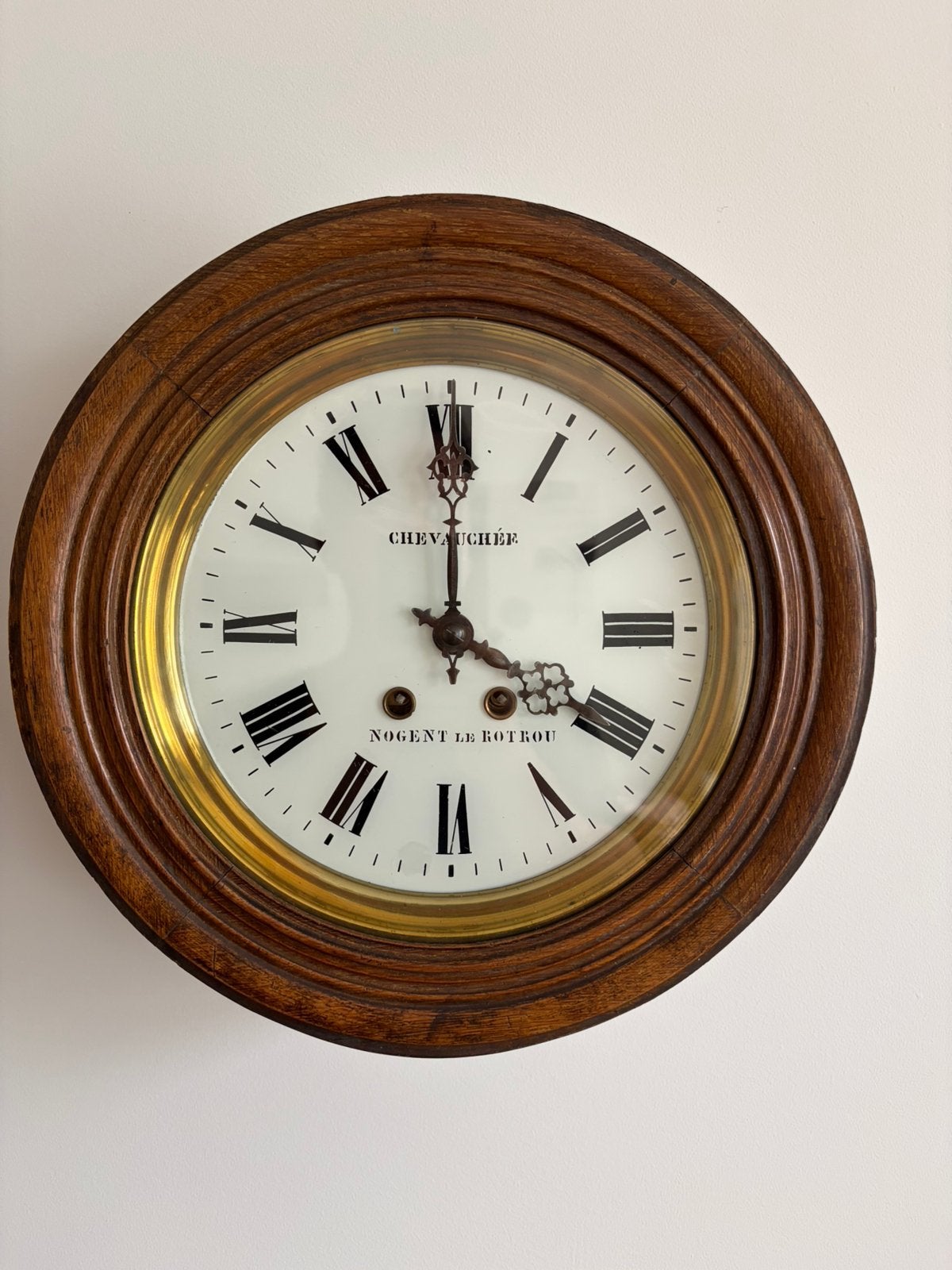 Antieke Franse Oeil de Boeuf wandklok ca. 1880, Antiek en Kunst, Antiek | Klokken, Ophalen