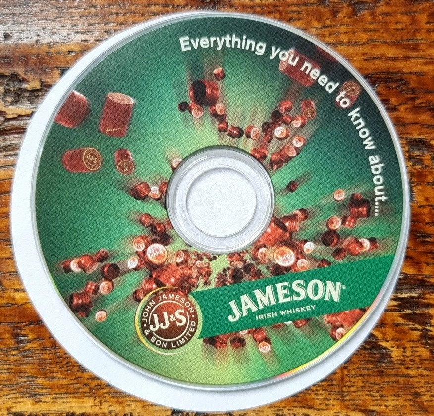Jameson Whiskey onderzetters + DVD in filmblik - IZGST, Ophalen of Verzenden, Zo goed als nieuw, Overige typen
