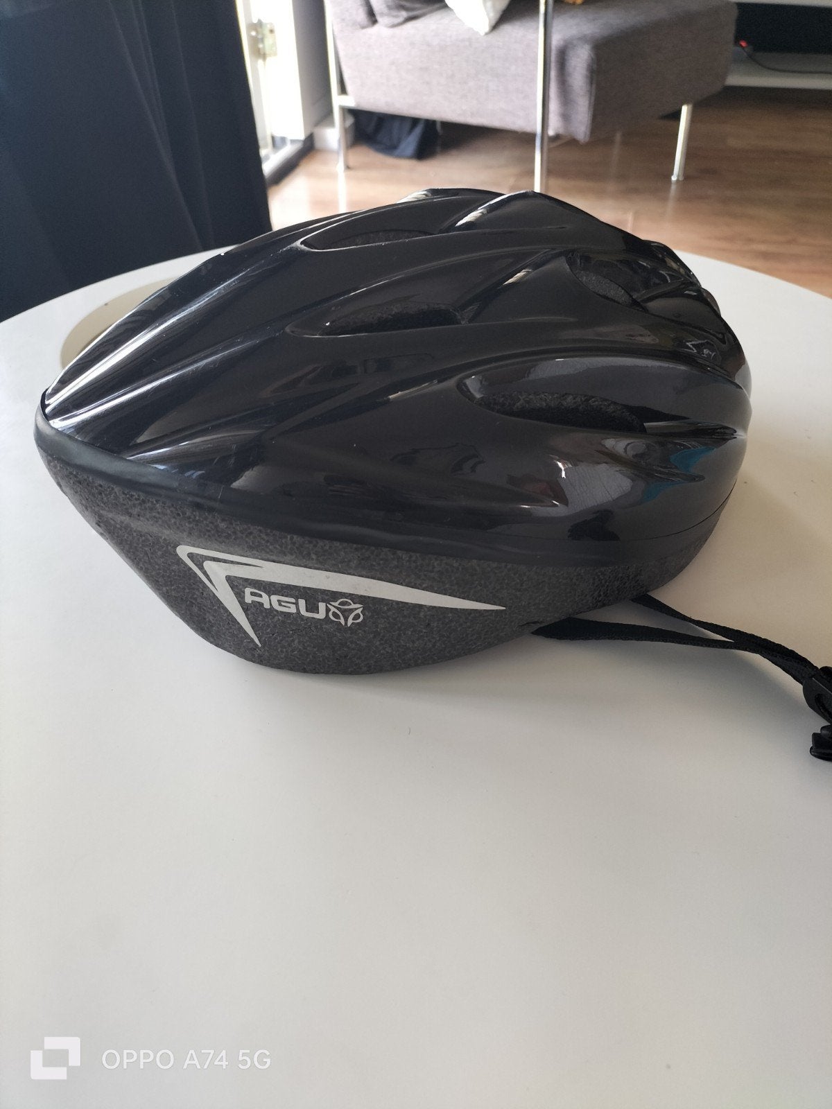 AGU Fietshelm Zwart Maat L (58-61cm), Gebruikt, Heer, Ophalen of Verzenden, L