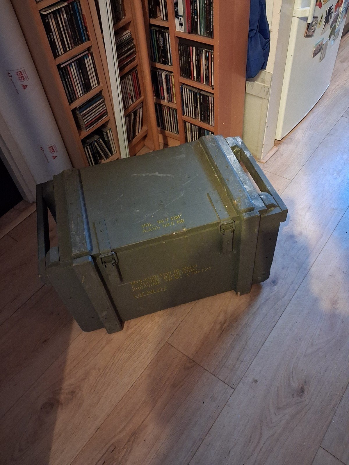 Vintage Legerkist Hout - Groen, Huis en Inrichting, Woonaccessoires | Kisten, Ophalen
