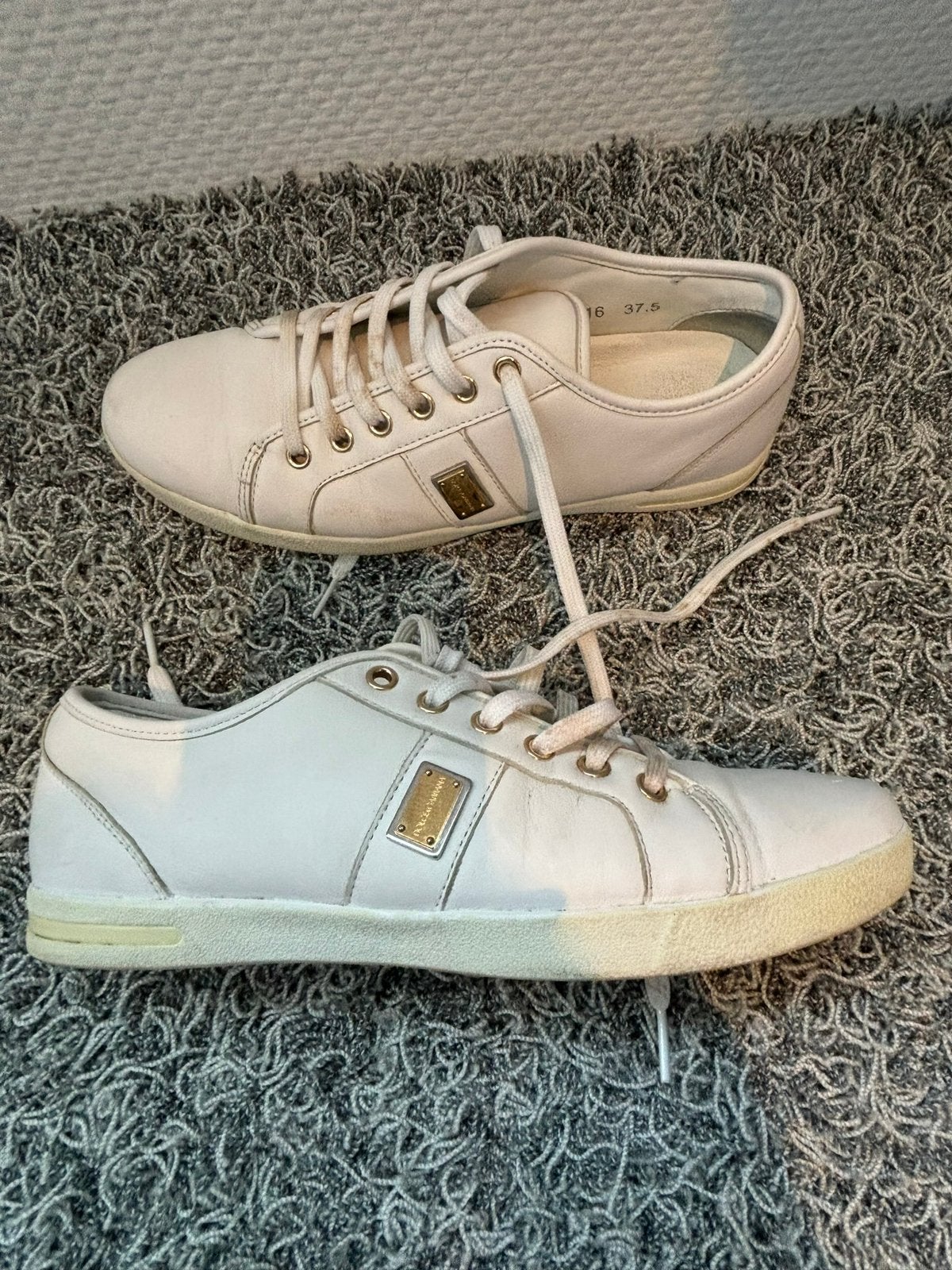 Dolce&gabanna sneakers met logo plaatje 37.5, Wit, Ophalen of Verzenden, Sneakers of Gympen, Zo goed als nieuw