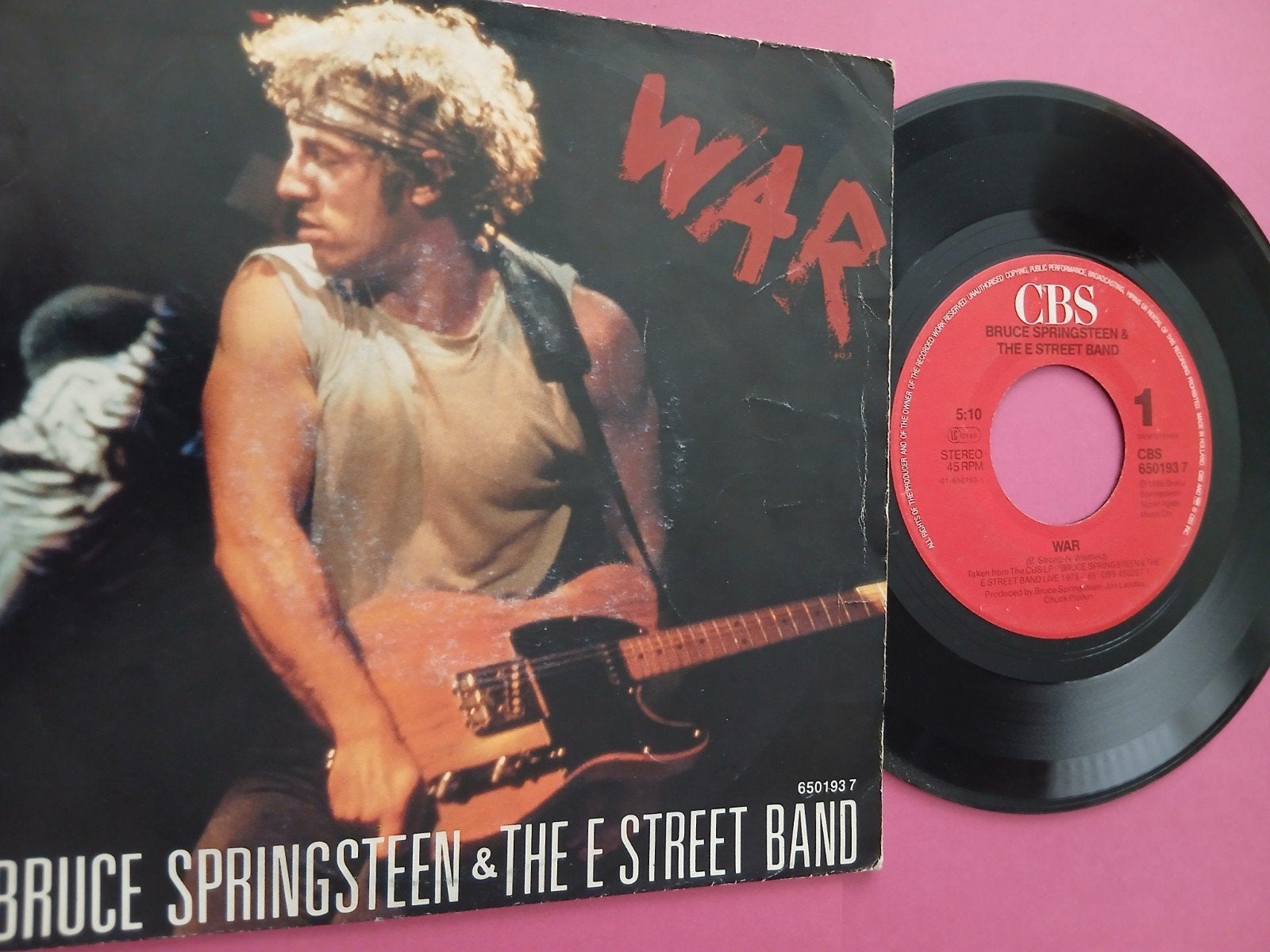 VINYL SINGLE   BRUCE SPRINGSTEEN 1986, Cd's en Dvd's, Vinyl | Rock, Overige formaten, Ophalen of Verzenden, Zo goed als nieuw