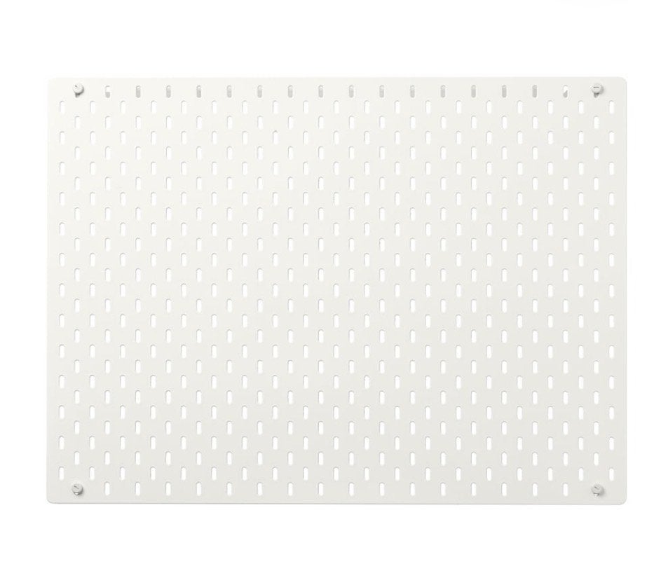 Wit geperforeerd bord met accessoires, Ophalen of Verzenden, Gebruikt, Prikbord