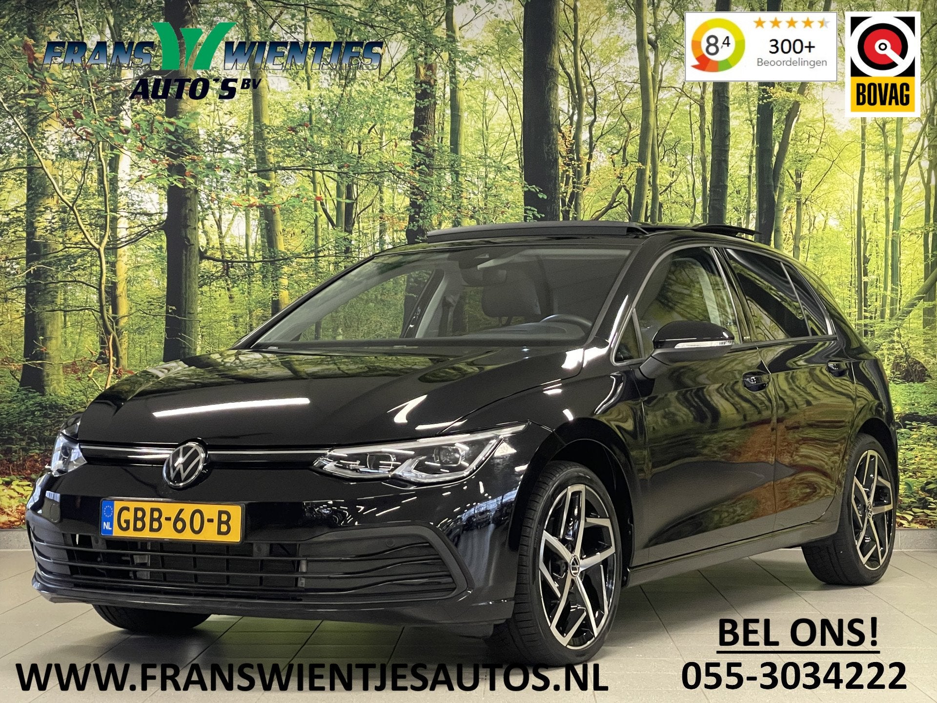 Volkswagen Golf 1.5 eTSI Life Business | Panoramadak | Apple, Adaptive Cruise Control, Stof, 4 cilinders, Zwart