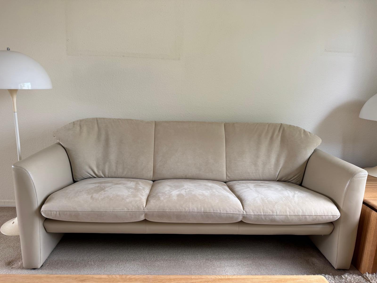 Prachtige Gelderland bank alcantara/leer, Ophalen, 150 tot 200 cm, Driepersoons, 75 tot 100 cm