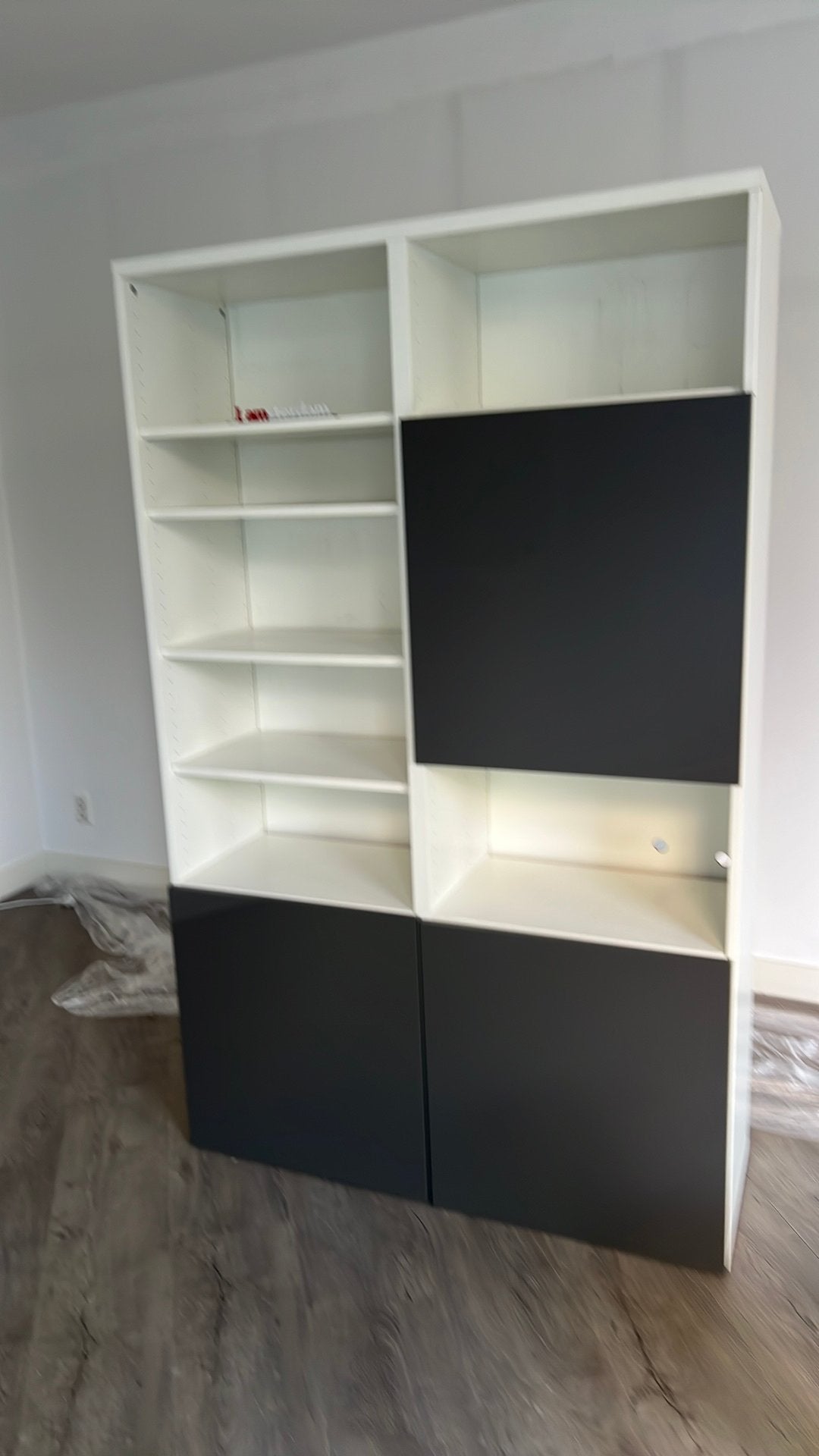 Diverse kastenwand elementen met 4 grijsgelakte deuren, Ophalen, Overige materialen, Gebruikt, 100 tot 150 cm