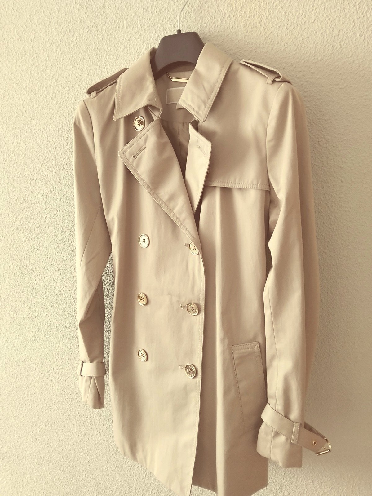 Michael Kors trenchcoat, S, als nieuw, Kleding | Dames, Jassen | Zomer, Michael Kors, Beige, Ophalen of Verzenden, Zo goed als nieuw