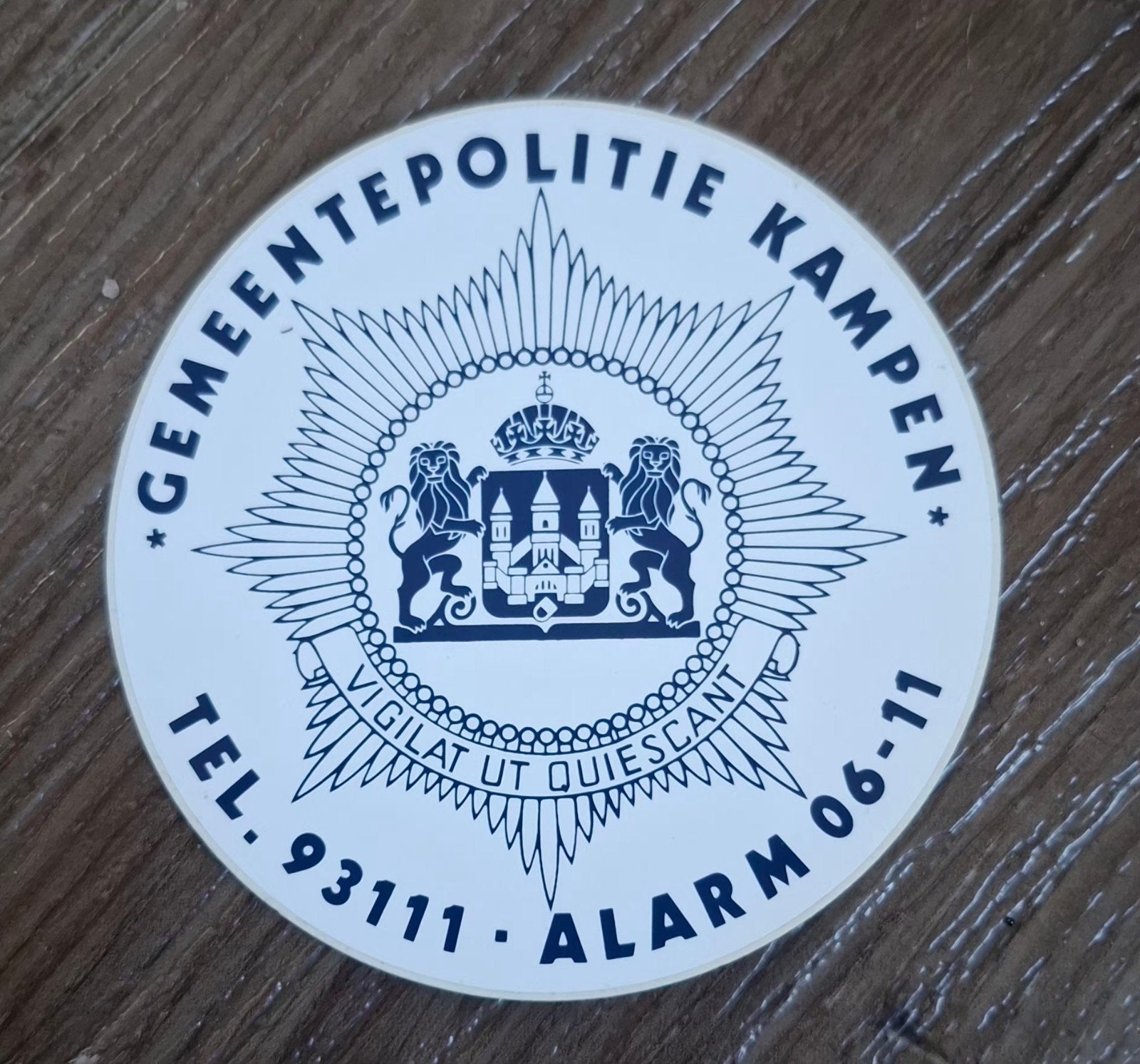 Sticker Gemeentepolitie Kampen., Ophalen of Verzenden, Zo goed als nieuw