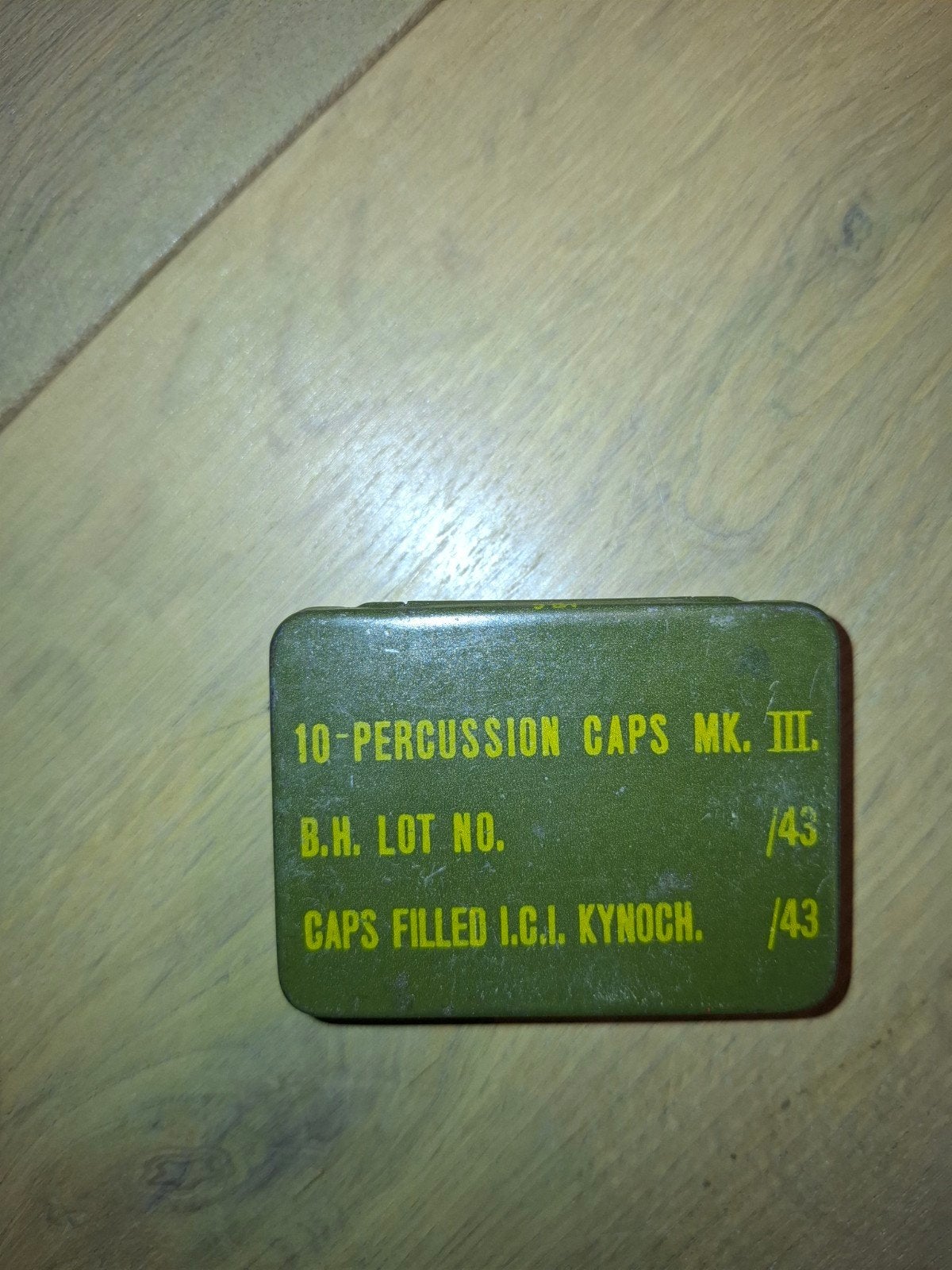 Origineel Brits WO2 blikje – Percussion Caps Mk. III, Verzamelen, Ophalen of Verzenden, Engeland