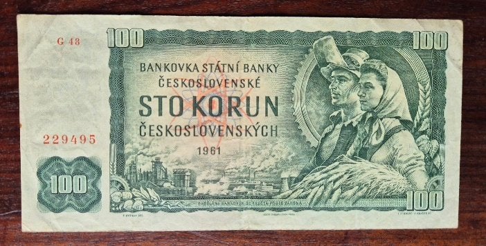 Tjechoslowakije 100 Korun 1961, Ophalen, Overige landen, Los biljet
