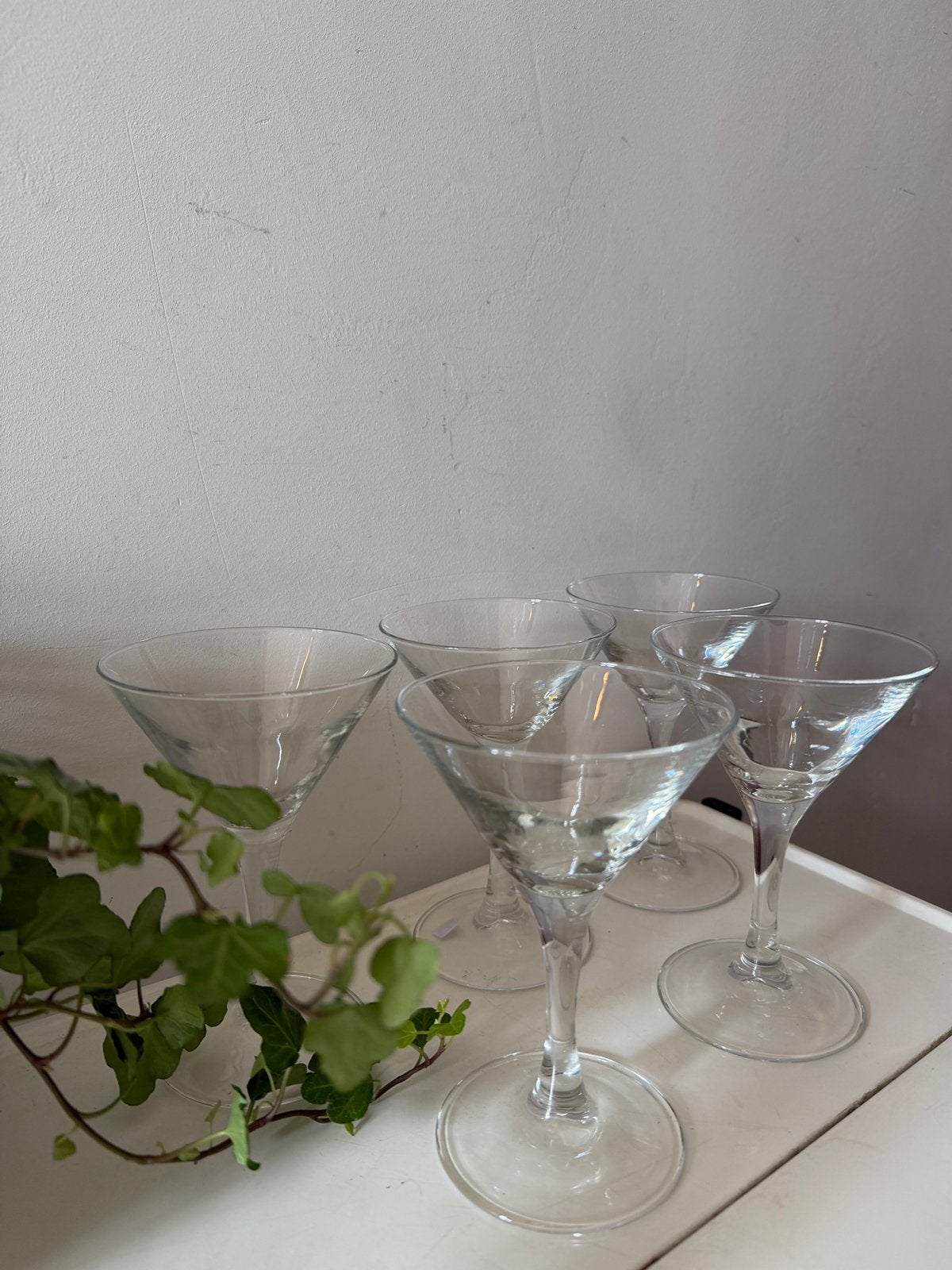 Set van 5 vintage luminarc martini glazen, Antiek en Kunst, Ophalen of Verzenden