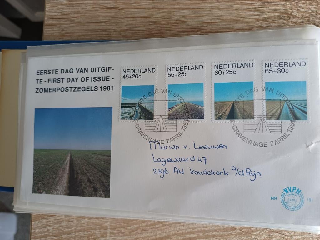 Eerste Dag Uitgifte Zomerpostzegels Nederland 1976-1981, Ophalen of Verzenden, Beschreven, Nederland