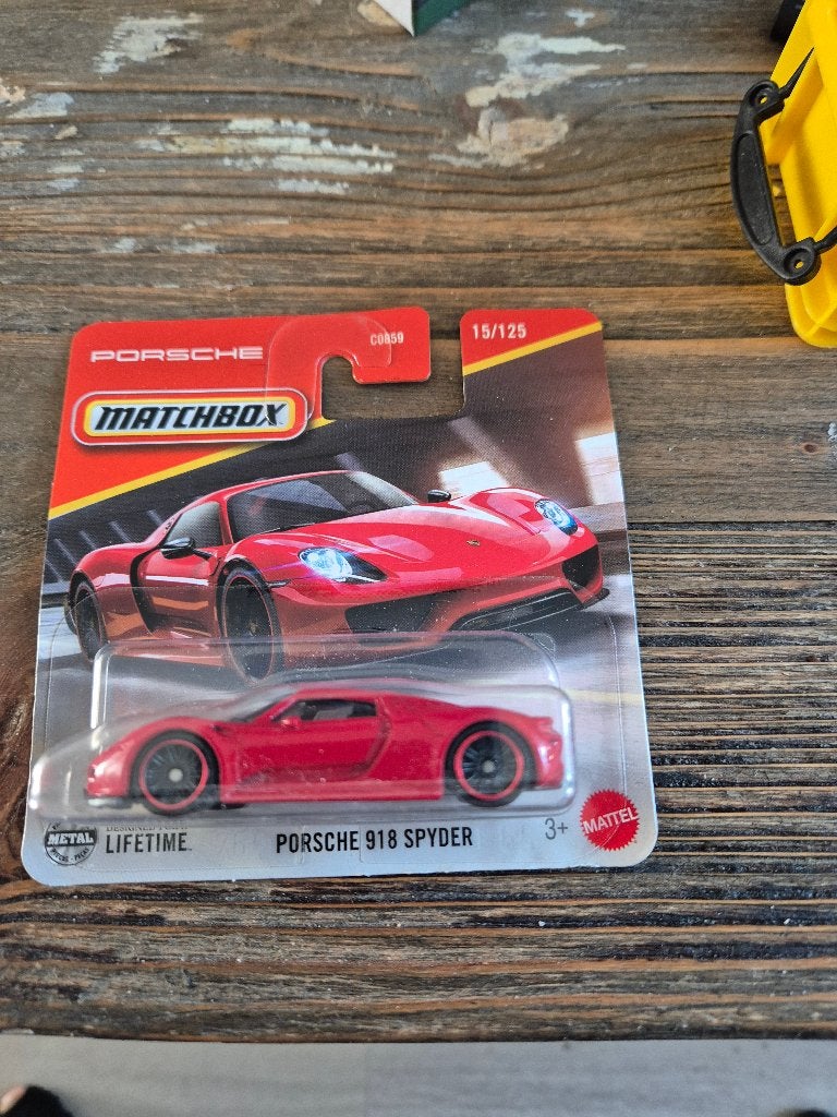 matchbox porsche 918 spyder rood, Ophalen of Verzenden, Nieuw, Auto