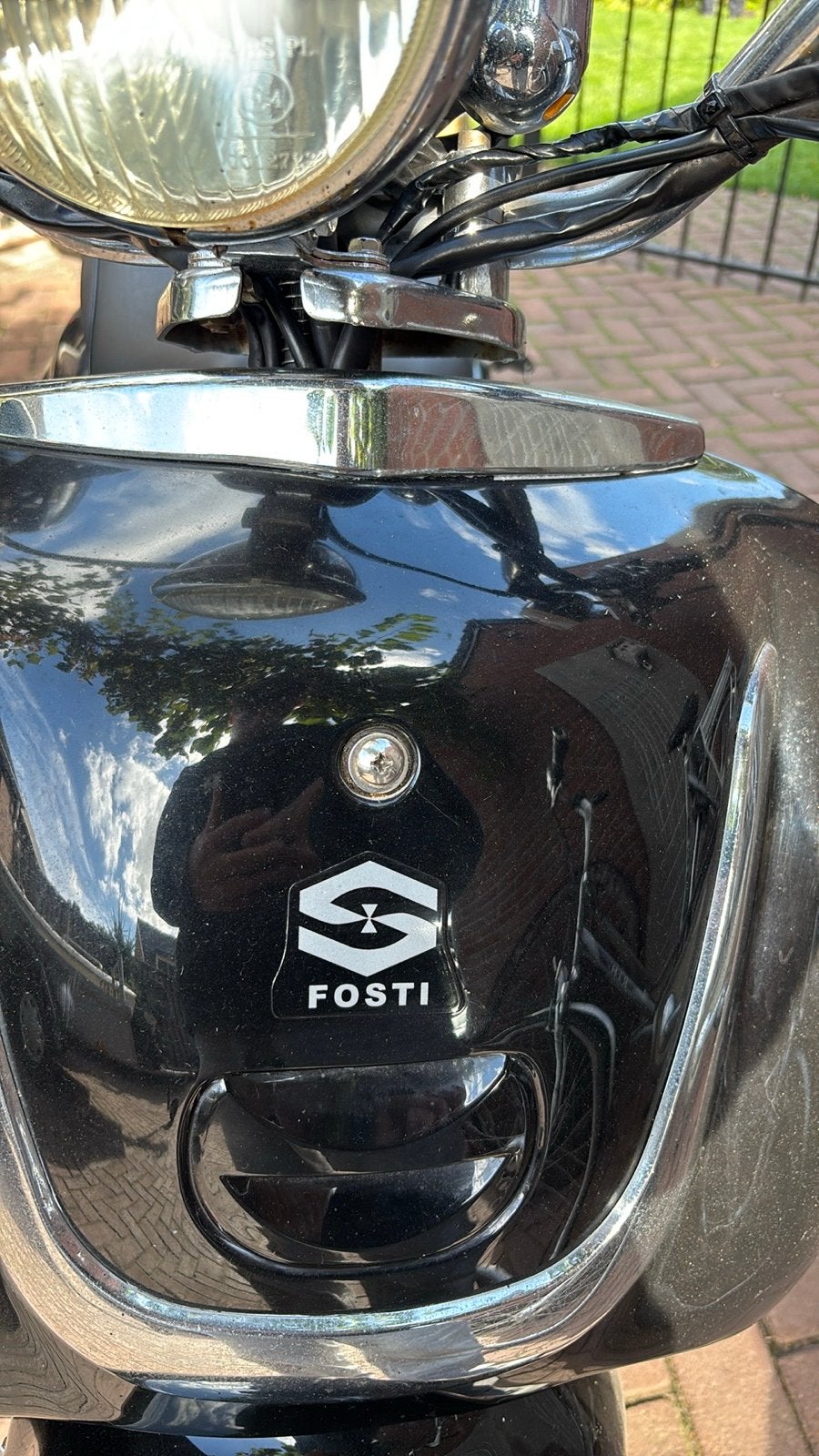 Fosti Grande Retro Scooter - Zwart, Fietsen en Brommers, Snorfietsen en Snorscooters, Gebruikt, Benzine, Ophalen, Overige merken