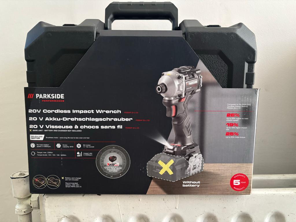 Parkside 20V Accu-Slagschroevendraaier, 600 watt of meer, Variabele snelheid, Nieuw, Ophalen of Verzenden