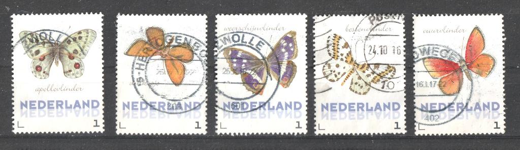 77 G-- Janneke Brinkman Vlinders 2016, Verzenden, Na 1940, Gestempeld