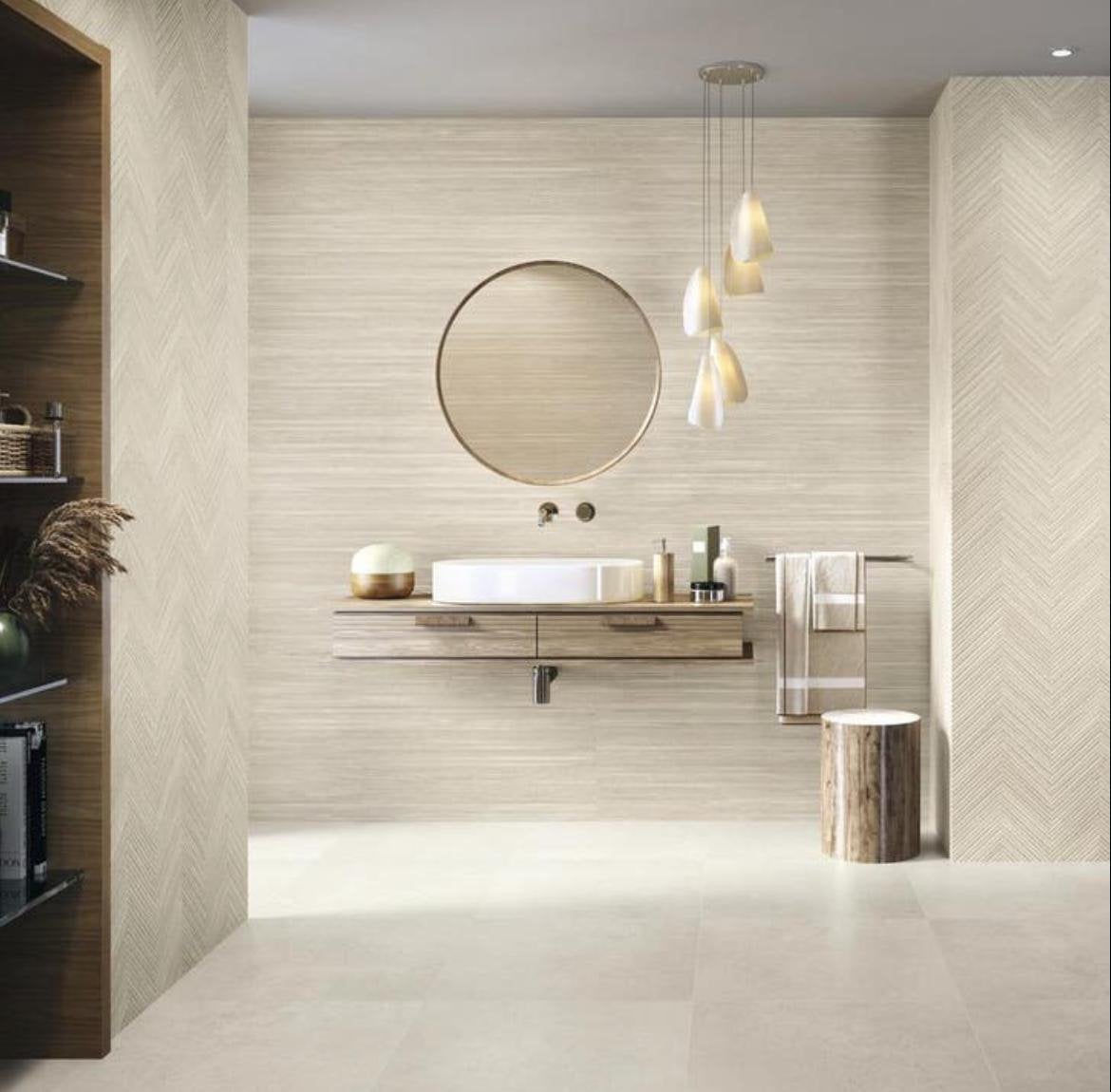 W Larchwood Maple tegels beige/wit 6,7m2 nieuwstaat, Ophalen, Nieuw, 5 tot 10 m²